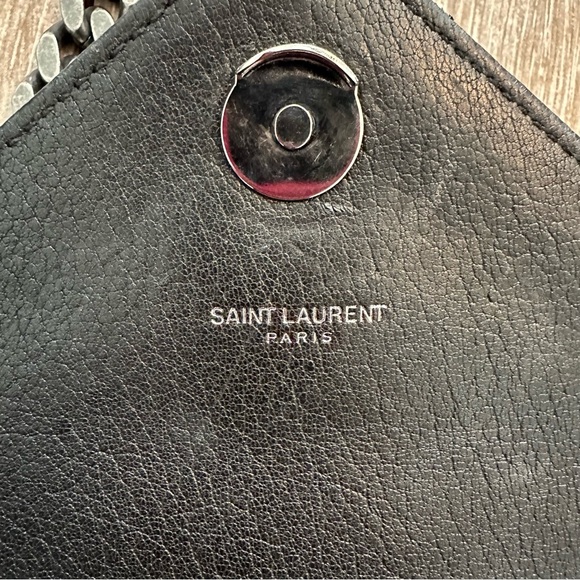 Yves Saint Laurent Large College Chevron Shoulder Bag, with Silver Hardware - Picture 11 of 16